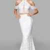 Clarisse - 600153 Two Piece Lace Trumpet Dress With Open Back