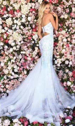 Clarisse - 800227 Spaghetti Strap Sequined Mermaid Gown 5 Clarisse - 800227 Spaghetti Strap Sequined Mermaid Gown