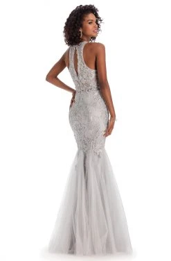 Clarisse - 8094 Beaded Lace Halter Trumpet Dress 5 Clarisse - 8094 Beaded Lace Halter Trumpet Dress