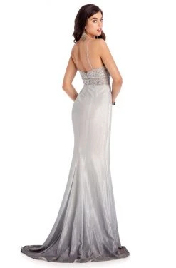 Clarisse-8100SleevelessEmbellishedBodiceSheathDress