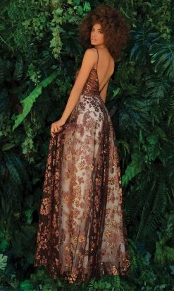 Clarisse - 810250 Sequin Print A-Line Gown