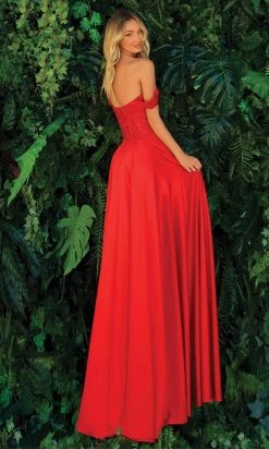 Clarisse - 810275 Embroidered Off Shoulder Gown 5 Clarisse - 810275 Embroidered Off Shoulder Gown