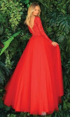 Clarisse - 810289 Long Sleeve Voluminous A-Line Gown