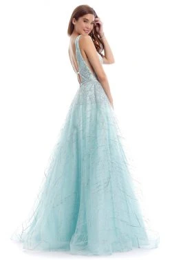 Clarisse - 8202 Square Neckline Sparkly Ballgown