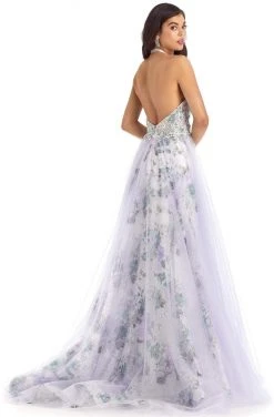 Clarisse - 8205 Lace Applique V-neck A-line Dress