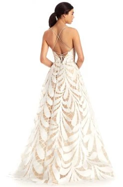 Clarisse - 8227 Sweetheart Bodice Laser Cut High Low Gown