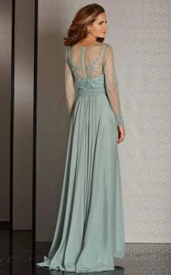 Clarisse - M6215 Bedazzled Sheer Bateau Dress 7 Clarisse - M6215 Bedazzled Sheer Bateau Dress