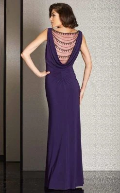 Clarisse - M6252 Classic V-Neckline Evening Gown
