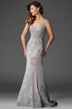 Clarisse - M6421 Sweetheart Lace Applique Evening Gown
