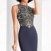 Clarisse - S3075 Embellished Jewel Column Dress