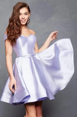 Clarisse - S3442 Bare Off Shoulder A Line Cocktail Dress 11 Clarisse - S3442 Bare Off Shoulder A Line Cocktail Dress