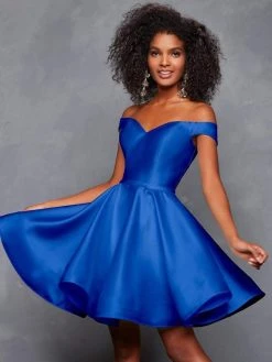 Clarisse - S3442 Bare Off Shoulder A Line Cocktail Dress 13 Clarisse - S3442 Bare Off Shoulder A Line Cocktail Dress