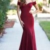 Colors Dress - 1768 Sweetheart/Off-Shoulder Trumpet Dress 2 Colors Dress - 1768 Sweetheart/Off-Shoulder Trumpet Dress