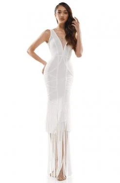 Colors Dress - 2349 Jersey Scoop Neck And Back Sheath Dress