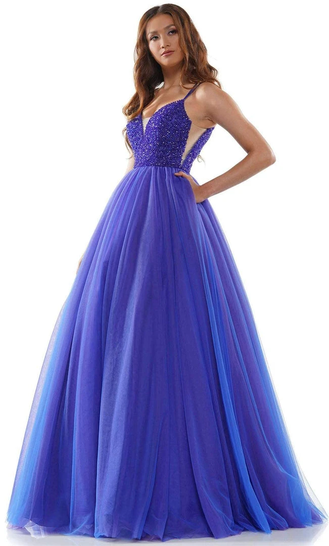Colors Dress - 2382 Beaded Plunging Sweetheart Ballgown 5 Colors Dress - 2382 Beaded Plunging Sweetheart Ballgown