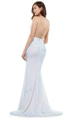 Colors Dress - 2459 Sequin Plunging Sweetheart Mermaid Dress