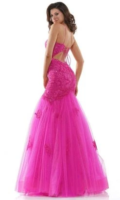 Colors Dress - 2490 Embellished Glitter Mermaid Gown