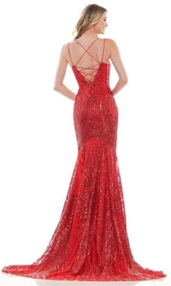 Colors Dress - 2743 Straight Across Sequin Dress