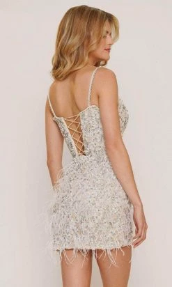 Colors Dress 2782 - Fringed Skirt Cocktail Dress