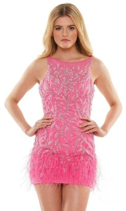 Colors Dress 2786 - Bateau Neck Cocktail Dress