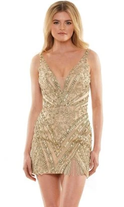 Colors Dress 2832 - Corset Back Cocktail Dress