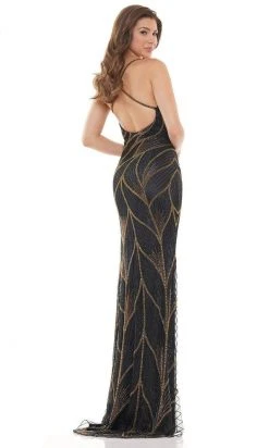 Colors Dress - K118 Patterned Beautiful Sheath Gown