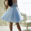 Damas - 52377 Strapless Beaded Sweetheart Tulle A-line Dress Short Dresses