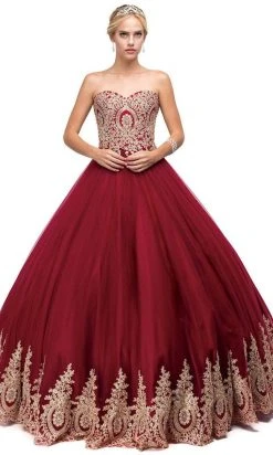 Dancing Queen - 1115 Bead Embellished Sweetheart Formal Ball Gown