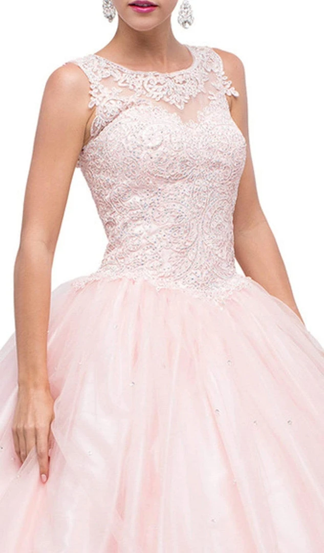 Dancing Queen - 1152 Sleeveless Beaded Quinceanera Ballgown 4 Dancing Queen - 1152 Sleeveless Beaded Quinceanera Ballgown