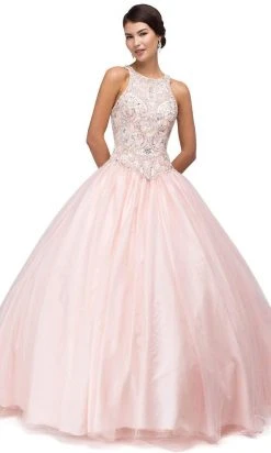 Dancing Queen - 1164 Sleeveless Jewel Embellished Quinceanera Ball Gown
