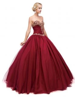 Dancing Queen - 1167 Cap Sleeves Sweetheart Enchanted Ornate Evening Gown