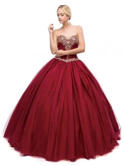 Dancing Queen - 1167 Cap Sleeves Sweetheart Enchanted Ornate Evening Gown