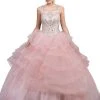 Dancing Queen - 1214 Crystal Embellished Ruffled Quinceanera Gown 2 Dancing Queen - 1214 Crystal Embellished Ruffled Quinceanera Gown