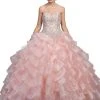 Dancing Queen - 1216 Strapless Bedazzled Sweetheart Ruffled Quinceanera Ballgown 2 Dancing Queen - 1216 Strapless Bedazzled Sweetheart Ruffled Quinceanera Ballgown