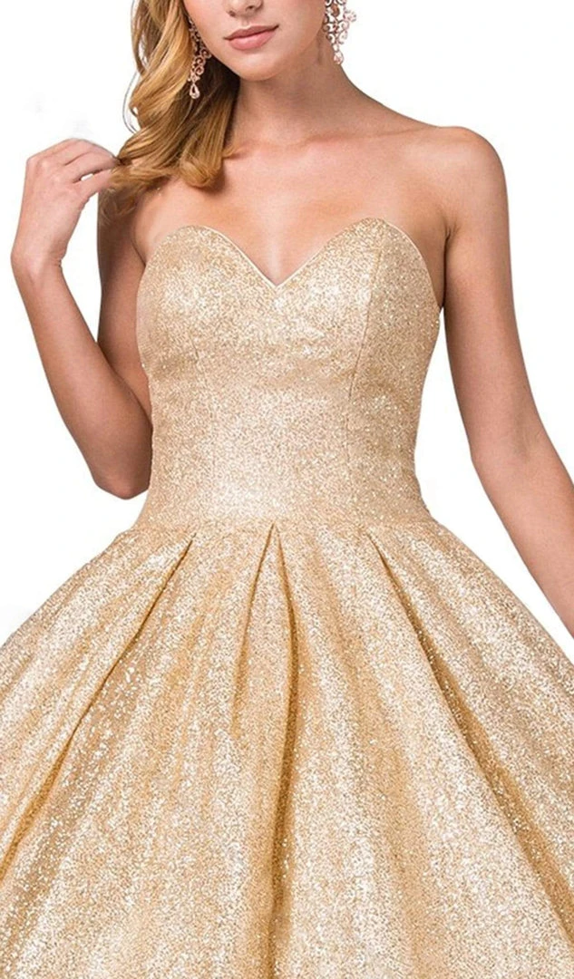 Dancing Queen - 1341 Strapless Sweetheart Bodice Glitter Ballgown 4 Dancing Queen - 1341 Strapless Sweetheart Bodice Glitter Ballgown