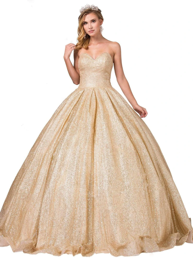 Dancing Queen - 1341 Strapless Sweetheart Bodice Glitter Ballgown 3 Dancing Queen - 1341 Strapless Sweetheart Bodice Glitter Ballgown