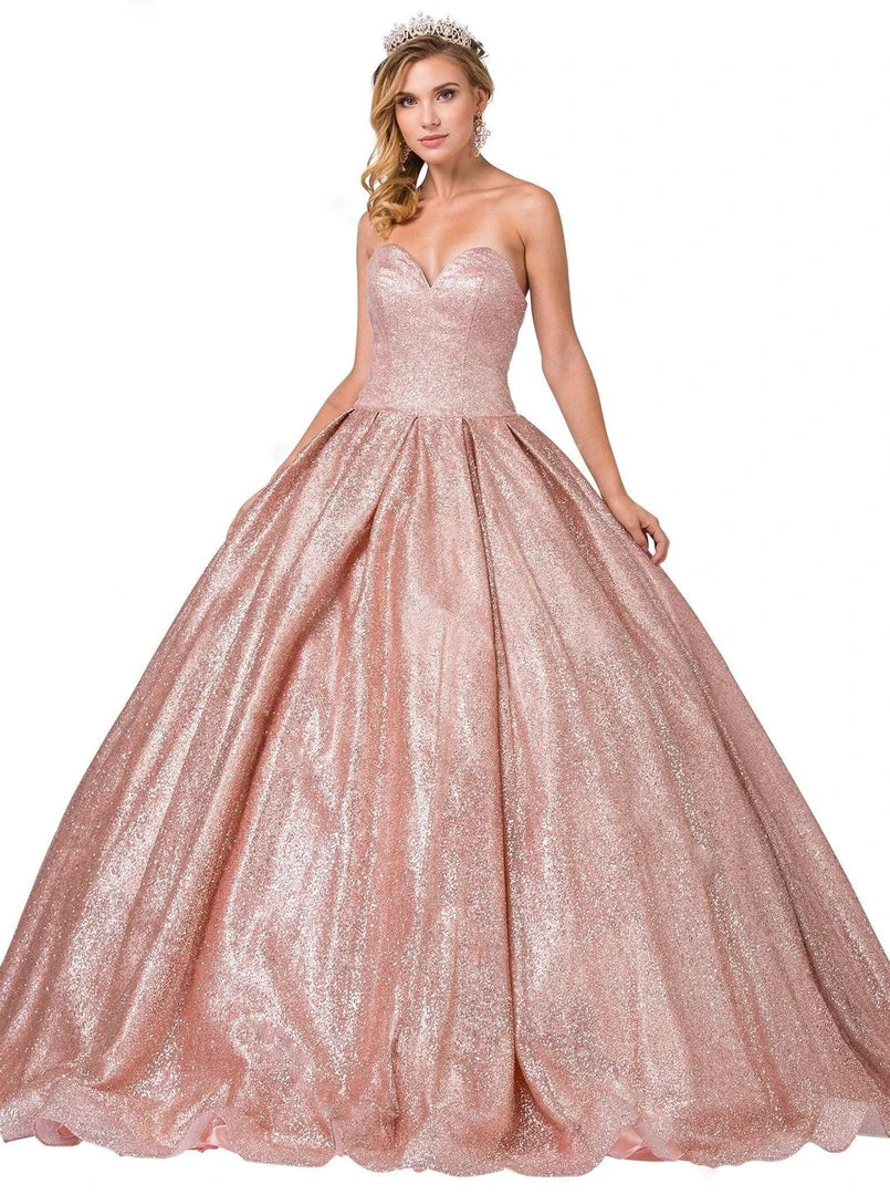 Dancing Queen - 1341 Strapless Sweetheart Bodice Glitter Ballgown 5 Dancing Queen - 1341 Strapless Sweetheart Bodice Glitter Ballgown