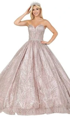 Dancing Queen - 1453 Embellished Strapless Sweetheart Ballgown