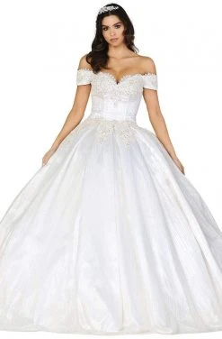 Dancing Queen - 147 Embellished Off-Shoulder Wedding Dress