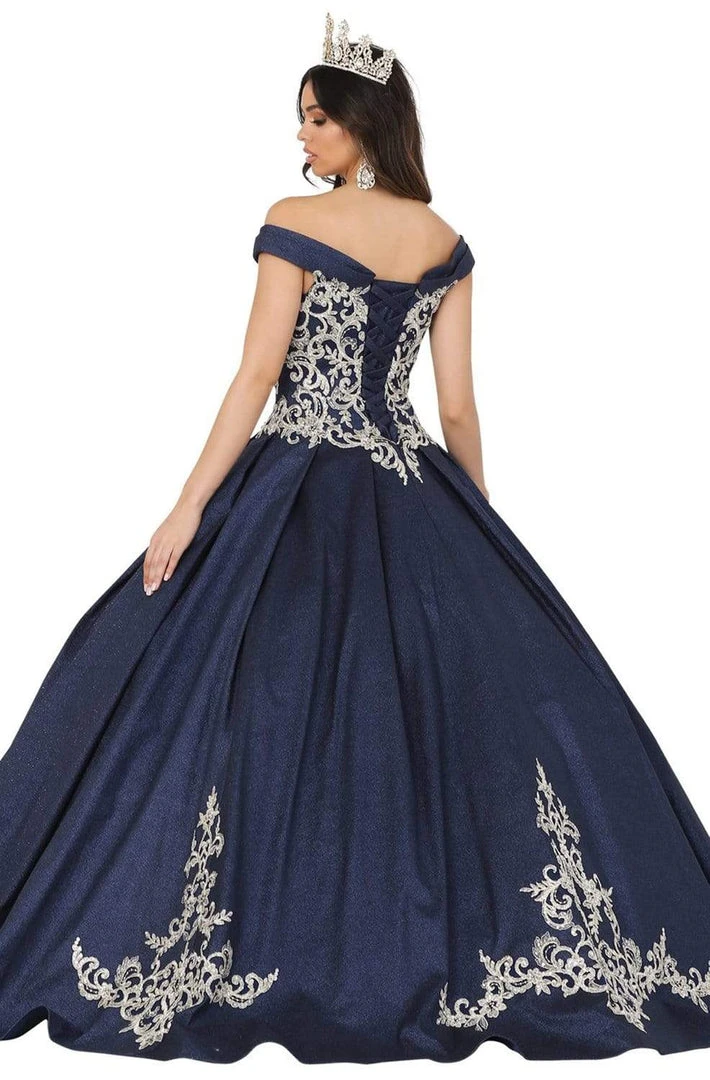 Dancing Queen - 1507 Embroidered Off-Shoulder Ballgown With Train 5 Dancing Queen - 1507 Embroidered Off-Shoulder Ballgown With Train