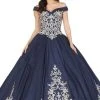 Dancing Queen - 1507 Embroidered Off-Shoulder Ballgown With Train 1 Dancing Queen - 1507 Embroidered Off-Shoulder Ballgown With Train