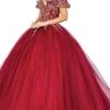 Dancing Queen - 1564 Lace Applique Off Shoulder Ballgown