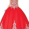 Dancing Queen - 1566 Cap Sleeve Appliqued Ballgown