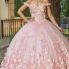 Dancing Queen - 1569 Off Shoulder Floral Applique Ballgown 1 Dancing Queen - 1569 Off Shoulder Floral Applique Ballgown