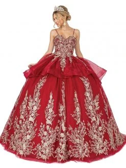 Dancing Queen - 1590 Spaghetti Strap Applique Ballgown