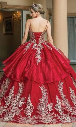 Dancing Queen - 1590 Spaghetti Strap Applique Ballgown
