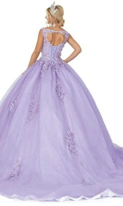 Dancing Queen - 1597 Beaded Floral Lace Applique Tulle Ballgown