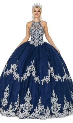 Dancing Queen - 1607 Halter Cutout Corset Ballgown