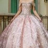 Dancing Queen - 1617 Off Shoulder Glittered Ballgown 2 Dancing Queen - 1617 Off Shoulder Glittered Ballgown