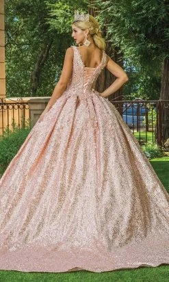 Dancing Queen - 1624 Sequin Showered Shiny Ballgown